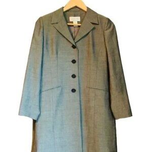 Petite Sophisticate grey wool blend blazer jacket size 0